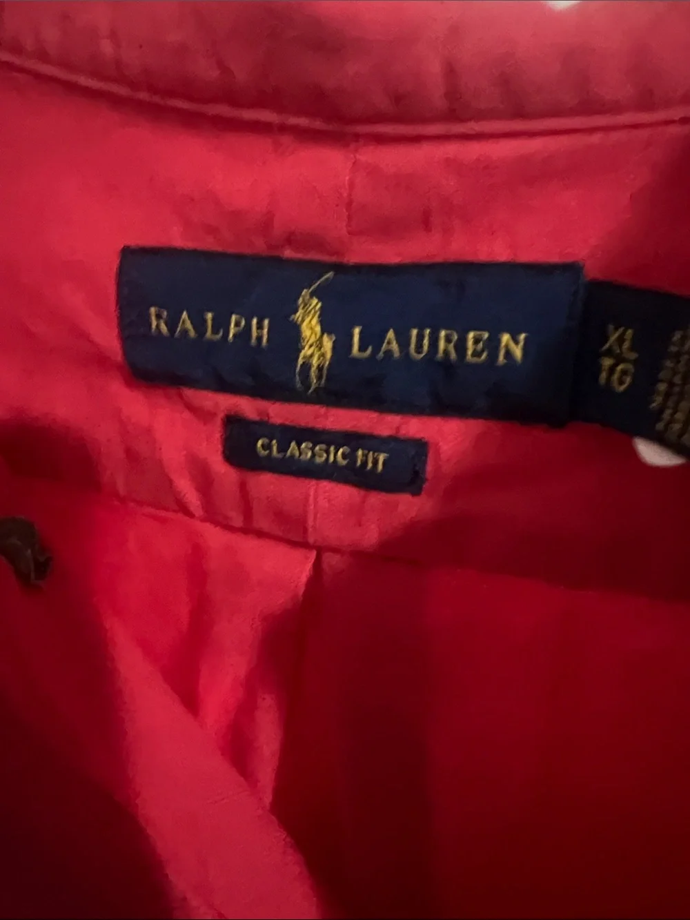 Ralph Lauren Men’s Nantucket Red  Button-Down Garment-Dyed Oxford Shirt Size XL